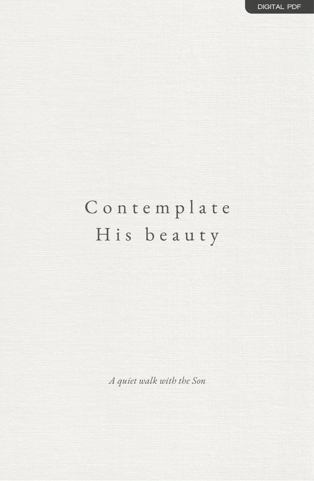 Portada de Contemplate His Beauty, de Bernardo Stamateas